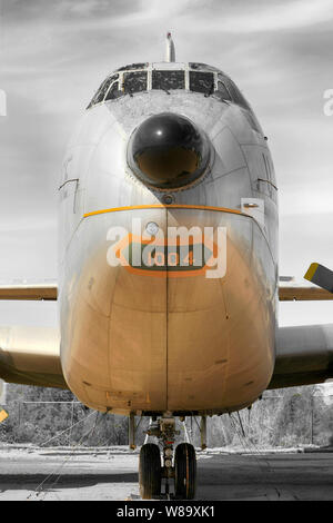 Un degli anni cinquanta Douglas C-124 Gobemaster, soprannominato "Vecchio Sharky' USAF heavy lift cargo aereo Foto Stock