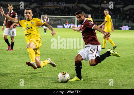Tomas Rincon del Torino FC durante la UEFA Europa League terzo turno di qualificazione partita di calcio tra Torino FC e Shakhtyor Soligorsk. Torino FC ha vinto Foto Stock