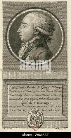 Louis-Marthe de Gouy d'Arsy (1753-1794). Foto Stock