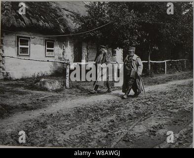 Der deutsche il Generalleutnant Karl Litzmann und General der Infanterie Friedrich von Csanady Békés in Pawlowiczy Foto Stock