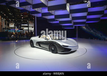 Un K50 auto sportiva di Qiantu motore è sul display durante il XIV Beijing International Automotive Exhibition, noto anche come Auto China 2016, a Pechino, Foto Stock