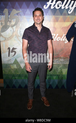 Hollywood, CA. 8 Ago, 2019. Brian Flynn, alla quindicesima Oscar qualifica HollyShorts Film Festival - apertura notturna al Gala cinese TCL 6 teatri in Hollywood, la California il 8 agosto 2019. Credito: Faye Sadou/media/punzone Alamy Live News Foto Stock