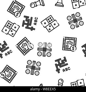 Interactive Giochi Bambini senza giunture vettore di pattern Illustrazione Vettoriale