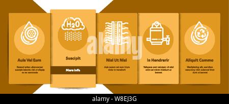 Trattamento acqua vettore di elementi di onboarding Illustrazione Vettoriale