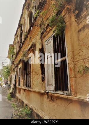 La vecchia casa doganale Bang Rak Fire Stationม ฺ Bangkok in Thailandia Foto Stock