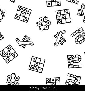 Interactive Giochi Bambini senza giunture vettore di pattern Illustrazione Vettoriale