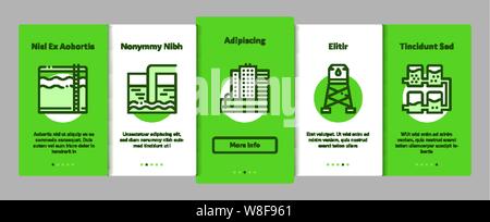 Trattamento acqua vettore di elementi di onboarding Illustrazione Vettoriale