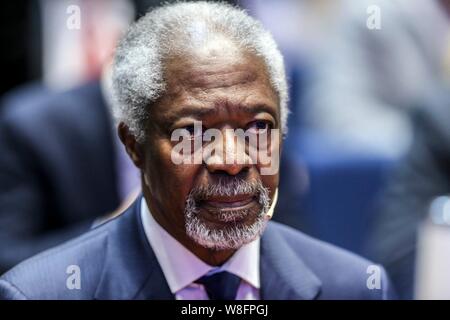 Kofi Annan, ex Segretario generale delle Nazioni Unite, assiste il 2015 Global gli imprenditori sociali Forum (GSEF) a Pechino in Cina, 25 novembre 2 Foto Stock