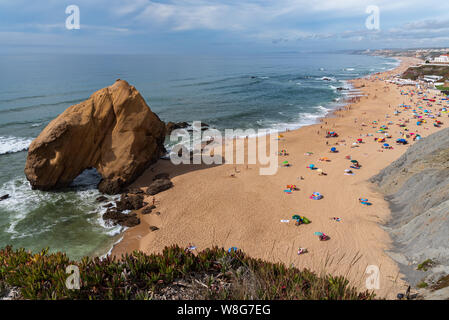 Torres Vedras, Portogallo. 06 agosto 2019. Spiaggia di Guincho in Santa Cruz in Torres Vedras Portogallo Foto Stock