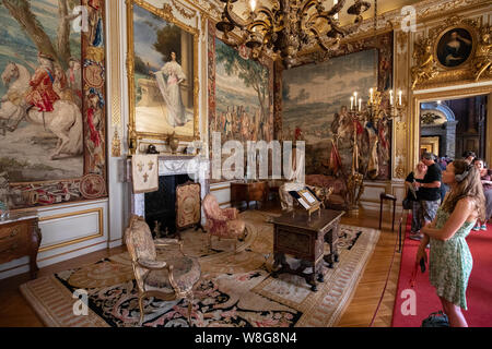 Il Palazzo di Blenheim e camere di stato Foto Stock