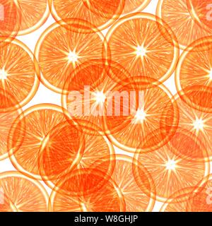 Fette di arancia pattern senza giunture Foto Stock