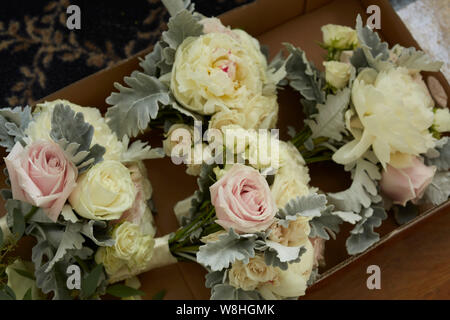 Mazzi di fiori di nozze Foto Stock