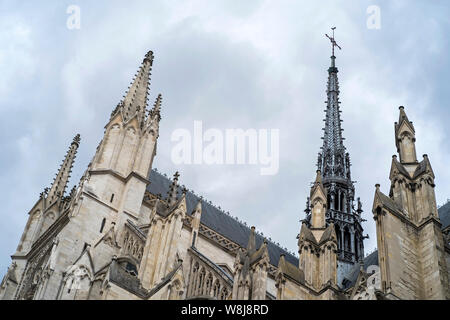 La cattedrale di Amiens: vista del tetto Foto Stock