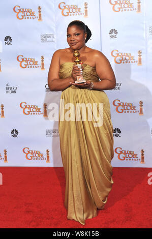 LOS ANGELES, CA. 18 gennaio 2010: MoNique al 67th Golden Globe Awards presso il Beverly Hilton Hotel. © 2010 Paul Smith / Featureflash Foto Stock