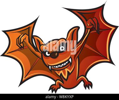 Happy Halloween. Halloween bat battenti - vettore illustrazione di carattere Illustrazione Vettoriale