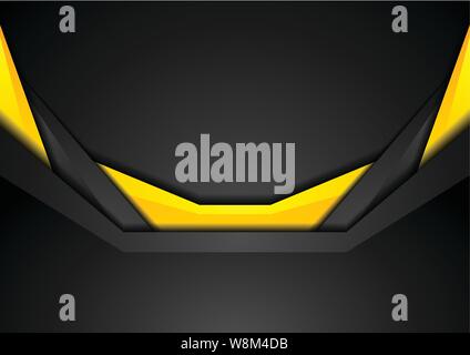 Abstract di nero e arancione background aziendale. Vector design moderno Illustrazione Vettoriale