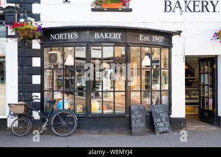 Norths Bakery in north street nella antica Anglo città sassone di Winchcombe, Cotswolds, Gloucestershire, Inghilterra Foto Stock