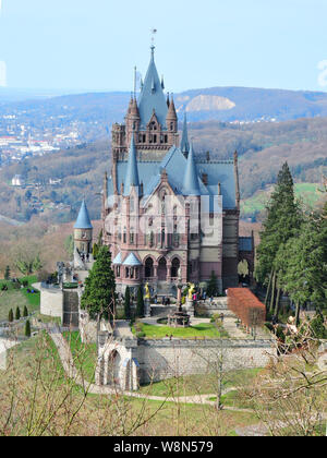 Il castello di Drachenburg a Colonia, Germania Foto Stock