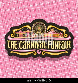 Il logo del vettore per il Carnevale Luna Park Illustrazione Vettoriale