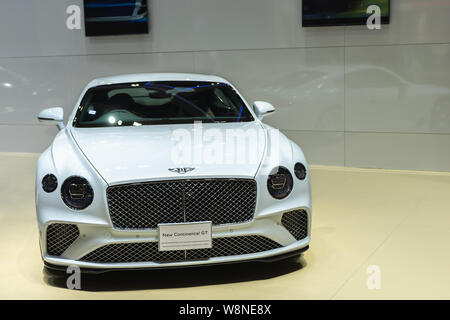 Bangkok, Tailandia - 31 Marzo 2019: nuova Bentley Continental GT sul display al quarantesimo Bangkok International Motor Show 2019 presso l'IMPACT Arena, Maung Th Foto Stock