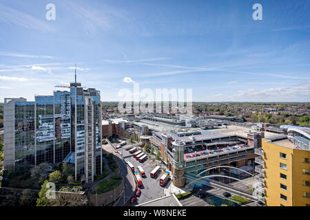 Fotografia aerea di Basingstoke Town Center Foto Stock