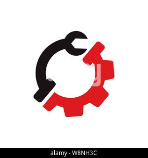 Cacciavite di marcia Business logo design modello icona vettore Illustrazione Vettoriale