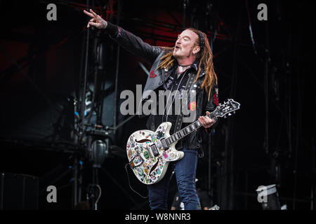 Il Wildhearts esibirsi dal vivo sul palco di Bloodstock Open Air Festival, REGNO UNITO, 10 Agosto, 2019. Foto Stock