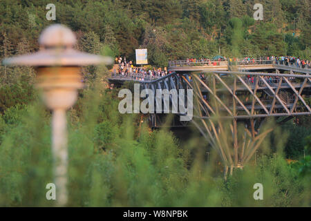 Il dei Tabi"a ponte è la più grande del cavalcavia pedonali Tehran, Iran. Il 270-metro ponte collega due parchi pubblici - Taleghani Park e Parco Abo-Atash Foto Stock