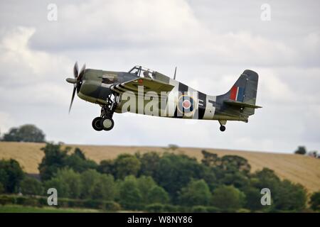 Grumman F4F Wildcat al 20019 Flying Legends Airshow di Foto Stock