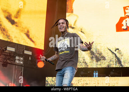 Rapper americano Lil Skies effettuando al Breakout Festival il giorno 1 presso l'Anfiteatro PNE in Vancouver, BC su Giugno 15th, 2019 Foto Stock