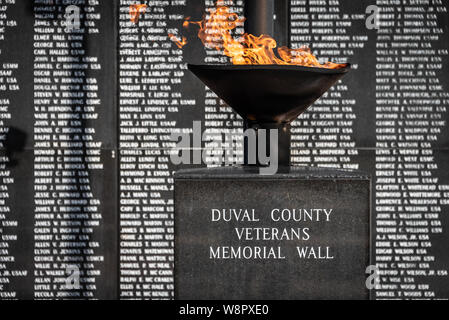 Duval County Veterans Memorial Wall a Jacksonville, in Florida. (USA) Foto Stock