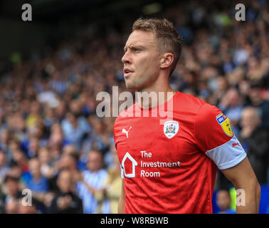 10 agosto 2019 , Hillsborough, Sheffield, Inghilterra; Sky scommessa campionato, Sheffield Mercoledì vs Barnsley : Cauley Woodrow (9) di Barnsley Credit: Mark Cosgrove/News immagini, English Football League immagini sono soggette a licenza DataCo Foto Stock