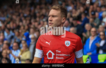 10 agosto 2019 , Hillsborough, Sheffield, Inghilterra; Sky scommessa campionato, Sheffield Mercoledì vs Barnsley : Cauley Woodrow (9) di Barnsley Credit: Mark Cosgrove/News immagini, English Football League immagini sono soggette a licenza DataCo Foto Stock