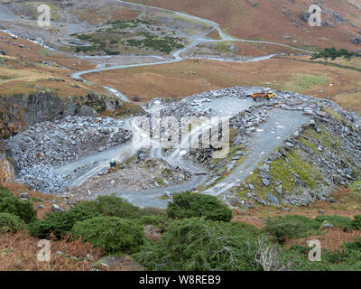 Coniston cava di ardesia lavorazioni, Lake District, Cumbria, England, Regno Unito Foto Stock