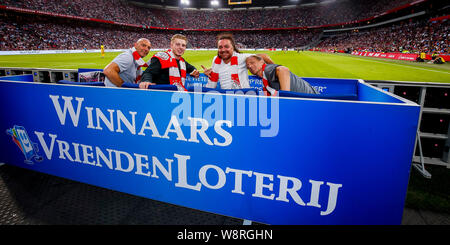 Amsterdam, Paesi Bassi. 10 Ago, 2019. AMSTERDAM, Ajax - FC Emmen, 10-08-2019, calcio, Eredivisie Olandese, stagione 2019-2020, Johan Cruyff Arena, winnaars Vriendenloterij Credito: Pro scatti/Alamy Live News Foto Stock