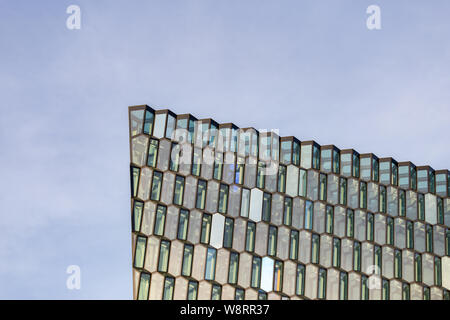 Foto astratte di Harpa Museum di Reykjavik, Islanda Foto Stock