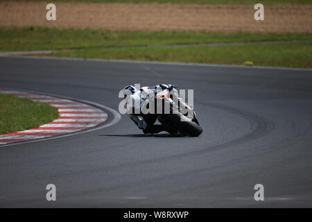 La maggior parte, Cechia. 11 Ago, 2019. Motorsport: Repubblica ceca, Autodrom più, Sidecar, Internazionale tedesco campionato Moto Credito: Daniel Schäfer/dpa-Zentralbild/ZB/dpa/Alamy Live News Foto Stock