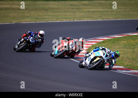 La maggior parte, Cechia. 11 Ago, 2019. Motorsport: Repubblica ceca, Autodrom più, Sidecar, Internazionale tedesco campionato Moto Credito: Daniel Schäfer/dpa-Zentralbild/ZB/dpa/Alamy Live News Foto Stock