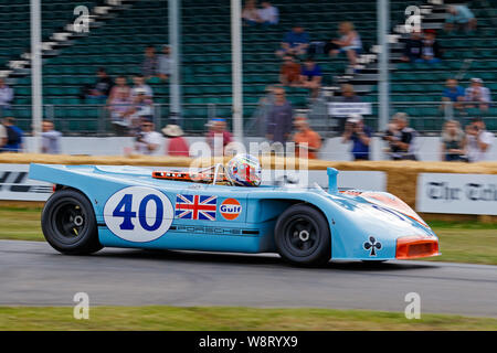 1970 Porsche 908/3 Targa Florio racer al 2019 Goodwood Festival of Speed, Sussex, Regno Unito. Foto Stock