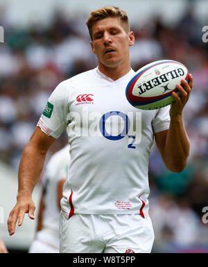 Londra, Regno Unito. 11 Ago, 2019. Londra, Inghilterra. Agosto 11: Piers Francesco d'Inghilterra durante Quilter International tra Inghilterra e Galles a Twickenham Stadium il 11 agosto 2019 a Londra, Inghilterra. Credit: Azione Foto Sport/Alamy Live News Foto Stock