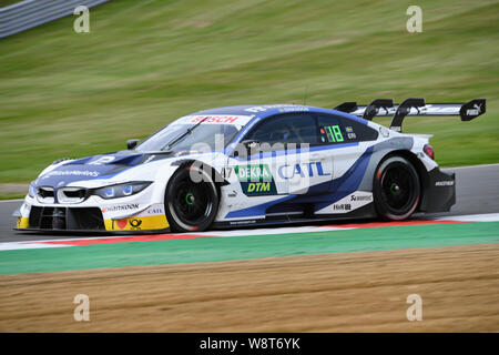 Kent, Regno Unito. 11 agosto 2019. Joel Eriksson (BMW Team RBM) durante il DTM gara 2 del DTM (tedesco Touring Cars) e serie W a Brands Hatch circuito GP di Domenica, 11 agosto 2019 in Kent, Inghilterra. Credito: Taka G Wu/Alamy Live News Credito: Taka Wu/Alamy Live News Foto Stock