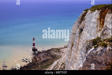 Visualizzazione classica di Beachy Head Lighthouse Foto Stock