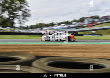 Kent, Regno Unito. 11 agosto 2019. Rast René (Audi Sport Team Rosberg) durante il DTM gara 2 del DTM (tedesco Touring Cars) e serie W a Brands Hatch circuito GP di Domenica, 11 agosto 2019 in Kent, Inghilterra. Credito: Taka G Wu/Alamy Live News Foto Stock