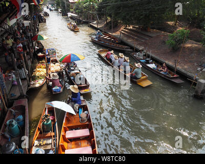 Damnoen Saduak, Mercato Galleggiante, Thailandia, Asia Foto Stock