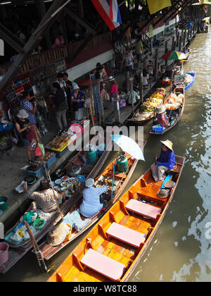 Damnoen Saduak, Mercato Galleggiante, Thailandia, Asia Foto Stock