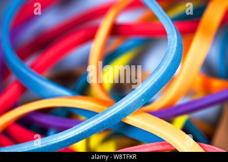 Colorata fasce elastiche Foto Stock