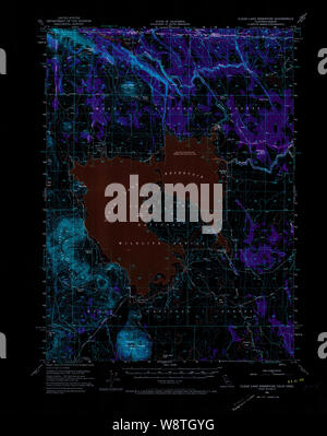 USGS TOPO Map California Clear Lake serbatoio 297111 1951 62500 Restauro invertito Foto Stock