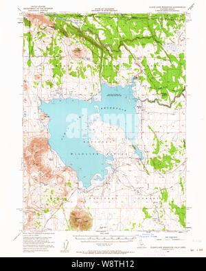 USGS TOPO Map California Clear Lake serbatoio 297112 1951 62500 Restauro Foto Stock