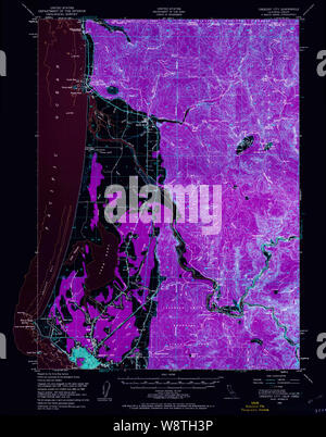 USGS TOPO Map California Crescent City 297232 1952 62500 Restauro invertito Foto Stock