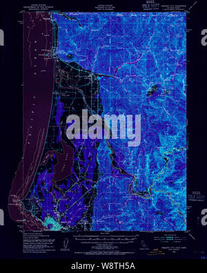 USGS TOPO Map California Crescent City 297233 1952 62500 Restauro invertito Foto Stock